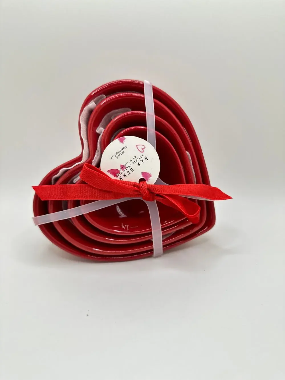 Rae Dunn Red Heart Valentine's Measuring Cups